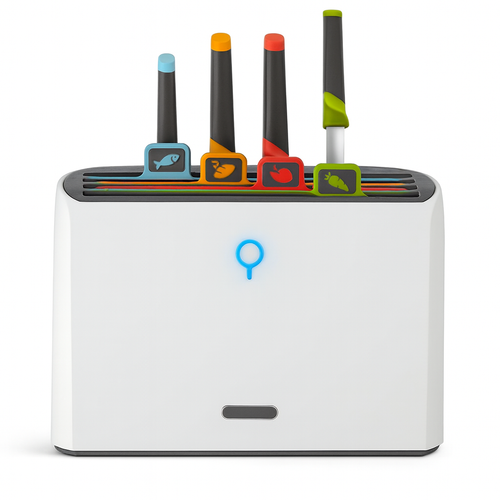 Smart UV Knife Holder: Removable & Washable for a Clean Kitchen Experience!