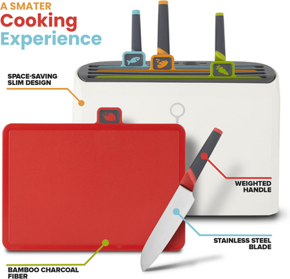 Smart UV Knife Holder: Removable & Washable for a Clean Kitchen Experience!